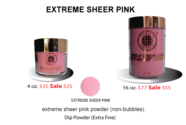 extreme sheer pink dip powder